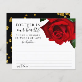 レッドトルコバラ共有メモリ葬儀カード