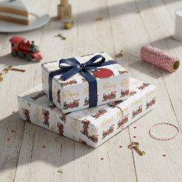 レッドトレインハッピーバースデー ラッピングペーパー