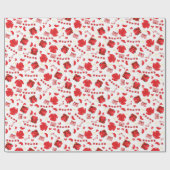 レッドトレンディーがクリスマスサンタのパンツに向けて ラッピングペーパー (フラット)