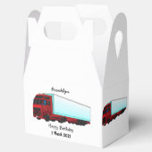 レッドトレーラートラックイラストレーション フェイバーボックス (オープン)