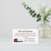 レッドトレーラートラックイラストレーション 名刺 (スタンド正面)