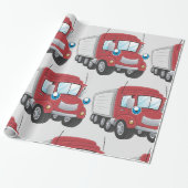レッドトレーラートラックラッピング紙 ラッピングペーパー (アンロールド)