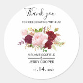 レッドトロピカルとロマンチックお願い ラウンドシール (正面)