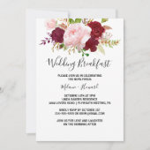 レッドトロピカルアンドロマン結婚マンズブレックファースト 招待状 (正面)