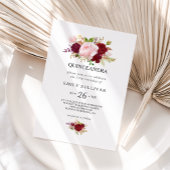 レッドトロピカルキンセアニラバースデーパーティー 招待状