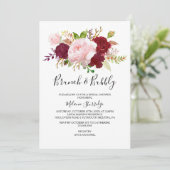 レッドトロピカルブランチ&バブリーブライダルシャワー 招待状 (スタンド正面)