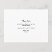 レッドトロピカル&ロマンティックなメイドオブオナー インビテーションポストカード (裏面)