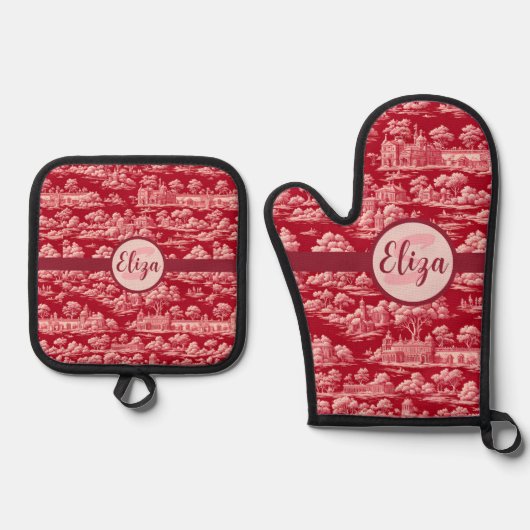 レッドトワルドジョイ 鍋つかみ&鍋敷きセット (正面)