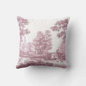 レッドトワールフランスのヴィンテージ牧歌的ブリッジボート クッション (裏面)