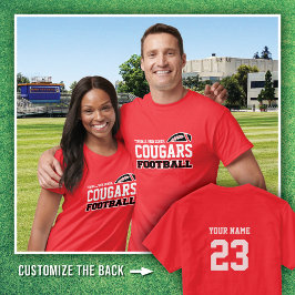 レッドトンバル高校クガースサッカーの名前# Tシャツ