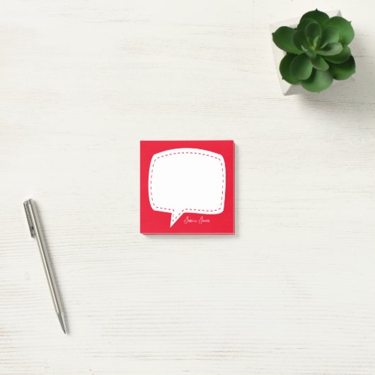 レッドトークバブル 名前入り 吹き出し ポストイット (オフィス)