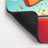 レッドトースターからトーストがポッピング マウスパッド (コーナー)