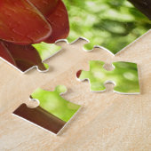 レッドトーチジンジャートロピカルフラワー写真 ジグソーパズル (側面)