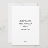 レッドト素朴ラックハッピーホリデイズクリスマスツリー シーズンカード (裏面)