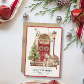 レッドドアあなたの犬のクリスマスへの私たちの家 シーズンカード