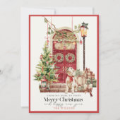 レッドドアあなたの犬のクリスマスへの私たちの家 シーズンカード (正面)