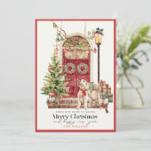 レッドドアあなたの犬のクリスマスへの私たちの家 シーズンカード (スタンド正面)