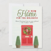 レッドドアとトピアリーズウォーターカラークリスマスムービング シーズンカード (正面)
