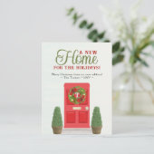 レッドドアとトピアリーズウォーターカラークリスマスムービング ポストカード (スタンド正面)