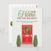 レッドドアとトピアリーズウォーターカラークリスマスムービング ポストカード (正面/裏面)