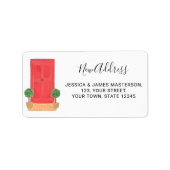 レッドドアの新しいアドレス ラベル (正面)