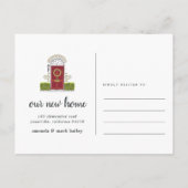 レッドドアホリデー引越しのお知らせ 案内ポストカード (裏面)