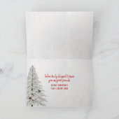 レッドドア付きの古い納屋のクリスマス カード (内部)