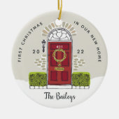 レッドドア初めてのクリスマスズインザニューホーム セラミックオーナメント (正面)