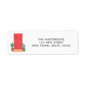 レッドドア差出人住所ラベル ラベル (正面)