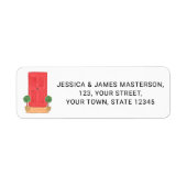 レッドドア差出人住所 ラベル (正面)