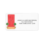 レッドドア差出人住所 ラベル (正面)