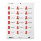 レッドドア差出人住所 ラベル (フルシート)