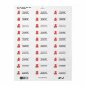 レッドドア差出人住所 ラベル (フルシート)