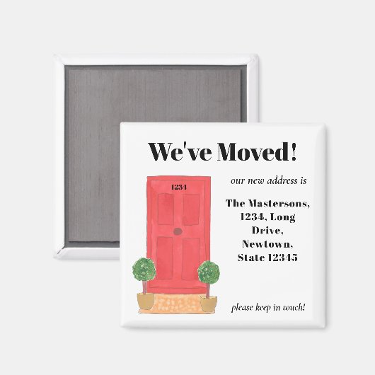 レッドドア引っ越しました磁石 マグネット (正面/裏面)