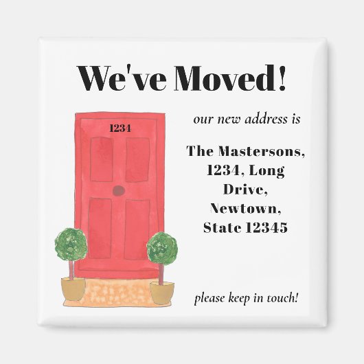 レッドドア引っ越しました磁石 マグネット (正面)