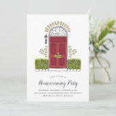 レッドドア引っ越し祝いパーティーパーティの招待状 招待状 (スタンド正面)