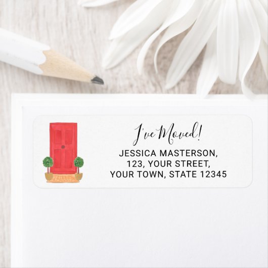 レッドドア移動した差出人住所 ラベル (インサイチュ)