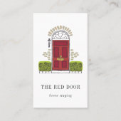 レッドドア |ホームステージングまたはインテリアデザイン 名刺 (正面)