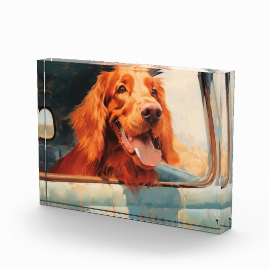 レッドドッグクラシックイントラックウィンドウアートプリント フォトブロック (右)