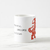 レッドドッグ中国のペーパーカットパーソナリティ〔占星術の〕十二宮図マグ コーヒーマグカップ (中央)