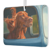 レッドドッグ風光明媚な車に乗る芸術プリント カーエアーフレッシュナー (左)