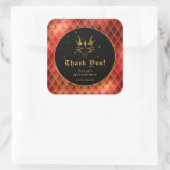 レッドドラゴンはかりで測金ゴールド誕生日ありがとう スクエアシール (バッグ)