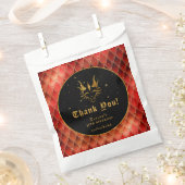 レッドドラゴンはかりで測金ゴールド誕生日ありがとう フェイバーバッグ (クリップ留めされた状態)