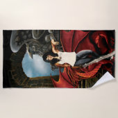 レッドドラゴンアーバンファンタジー ビーチタオル (正面)