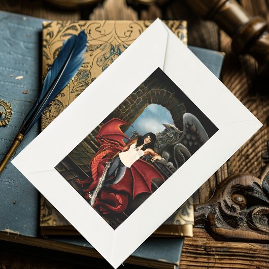 レッドドラゴンアーバンファンタジー 長方形シール