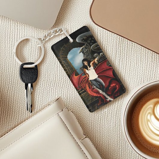 レッドドラゴンアーバンファンタジーQRコード キーホルダー