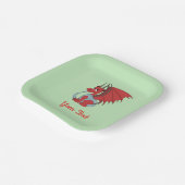 レッドドラゴンカートゥーン紙プレート ペーパープレート (傾斜あり)