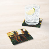 レッドドラゴンキャッスルファンタジー スクエアペーパーコースター (インサイチュ)