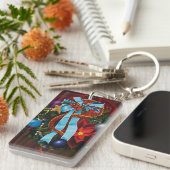 レッドドラゴンクリスマスリース キーホルダー (正面右)