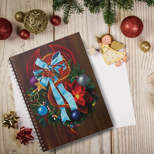 レッドドラゴンクリスマスリース ノートブック